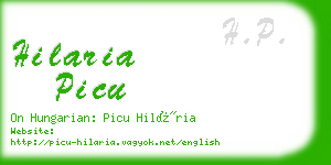 hilaria picu business card